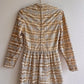 Glamorous 1960s Gold and Silver Party Dress (S)