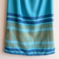 1960s Blue and Gold Grecian Summer Dress (M)
