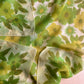 1960s Shades of Green Floral Chiffon Scarf