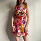 1960s Handmade Summer Dress With a Retro Floral Print (S/M)