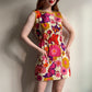 1960s Handmade Summer Dress With a Retro Floral Print (S/M)