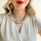 1960s Large Faux Pearls Choker Necklace