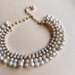 1960s Large Faux Pearls Choker Necklace