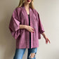 Stunning 1960s Lilac Silk Jacquared Kimono (OSFM)