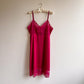 1960s Rich Magenta Slip Dress With Lace (M/L)