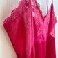 1960s Rich Magenta Slip Dress With Lace (M/L)