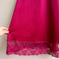 1960s Rich Magenta Slip Dress With Lace (M/L)