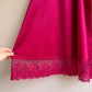 1960s Rich Magenta Slip Dress With Lace (M/L)