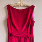 Stunning 1960s Magenta Velvet Party Dress (M)