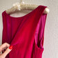 Stunning 1960s Magenta Velvet Party Dress (M)