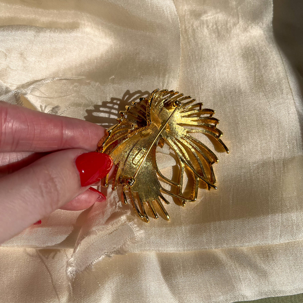 1960s Monet Gold-Tone Cordelia Brooch