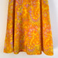 1960s Orange and Yellow Retro Print Baby Doll Dress (S)