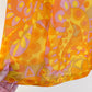 1960s Orange and Yellow Retro Print Baby Doll Dress (S)