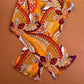 1960s Orange and Purple Psychedelic Print Scarf