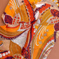 1960s Orange and Purple Psychedelic Print Scarf
