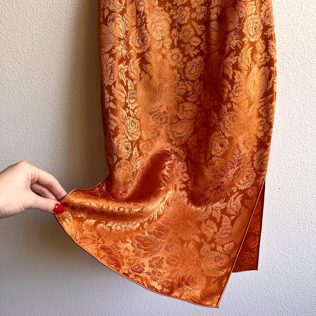 1960s Muted Orange Silk Cheongsam Dress (XS/S)
