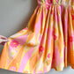 1950s Orange and Pink Sorbet Print Dress (M)