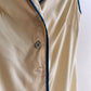 1960s Palest Yellow Buttoned Dress With Blue Trim (S)