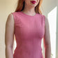 1960s Sleeveless Pink Dress With Decorative Pockets (S)