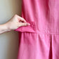 1960s Sleeveless Pink Dress With Decorative Pockets (S)