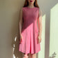 1960s Sleeveless Pink Dress With Decorative Pockets (S)