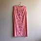 1960s Pink Floral Embroidery Shift Dress (L/XL)