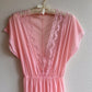 1960s Pale Pink Nightgown With Short Sleeves (S/M)