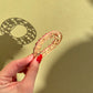Vibrant 1960s Orange and Pink Floral Brooch