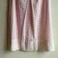 1960s Pink and White Cotton Eyelet Shift Dress (M/L)