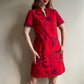 1960s Red Tropical Print Hawaiian Dress (S/M)