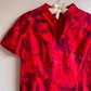 1960s Red Tropical Print Hawaiian Dress (S/M)