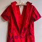 1960s Red Tropical Print Hawaiian Dress (S/M)