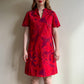 1960s Red Tropical Print Hawaiian Dress (S/M)