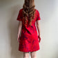 1960s Red Tropical Print Hawaiian Dress (S/M)