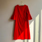 Stunning 1960s Red Velvet Dress With Eyelet Details (M)