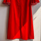 Stunning 1960s Red Velvet Dress With Eyelet Details (M)