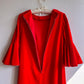 Stunning 1960s Red Velvet Dress With Eyelet Details (M)