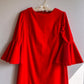 Stunning 1960s Red Velvet Dress With Eyelet Details (M)