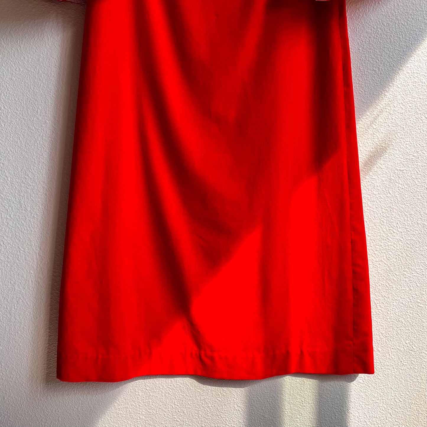 Stunning 1960s Red Velvet Dress With Eyelet Details (M)