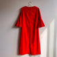 Stunning 1960s Red Velvet Dress With Eyelet Details (M)