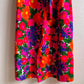 Vibrant 1960s Retro Floral Pint Jumpsuit (M)