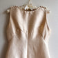 Glamorous 1960s Saks Fifth Avenue Ivory Silk Cocktail Dress (M)