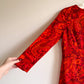 1960s Shades of Red Pattern Dress (XS/S)