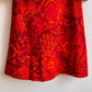 1960s Shades of Red Pattern Dress (XS/S)