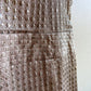 1960s Silver Metallic Textured Pattern Mod Dress (S/M)