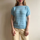 1960s Sky Blue Handknit Sweater (S/M)