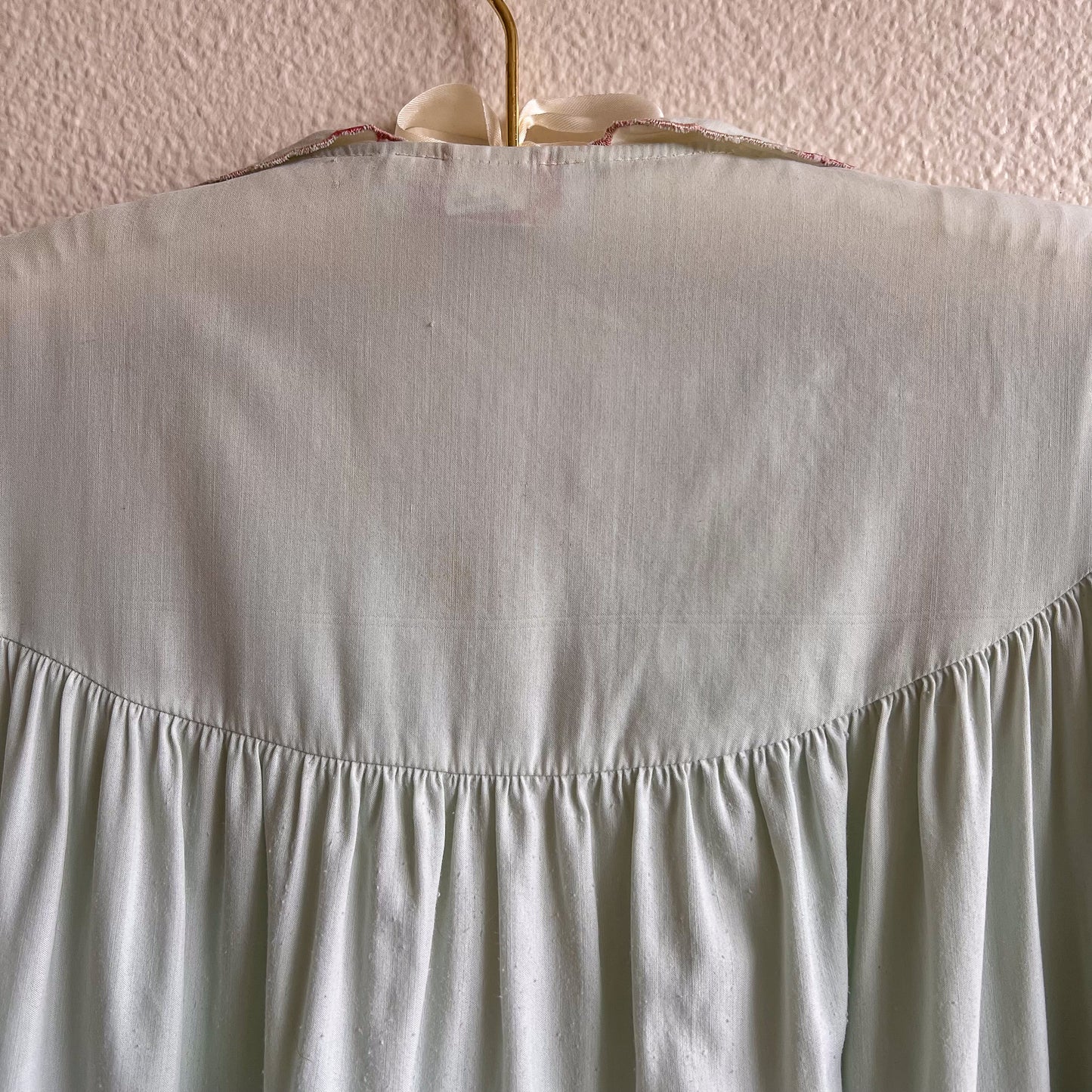 1960s Soft Mint Nightgown With Pin Tucks (M/L)