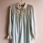 1960s Soft Mint Nightgown With Pin Tucks (M/L)