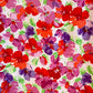 Darling 1960s Red and Purple Floral Silk Blouse (S/M)