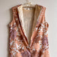 1960s Taupe Floral Novelty Print Shift Dress (M/L)